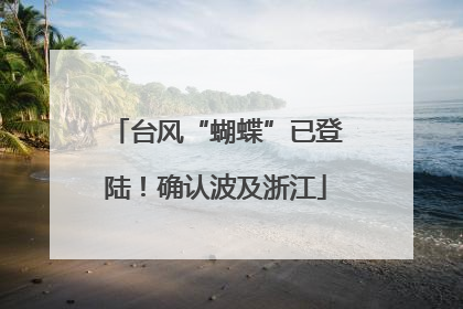 台风“蝴蝶”已登陆！确认波及浙江